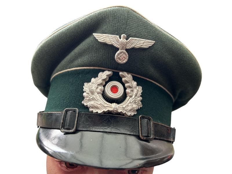 Wehrmacht Infantry EM/NCO Visor Cap , Unit marked