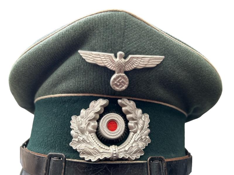 Wehrmacht Infantry EM/NCO Visor Cap , Unit marked