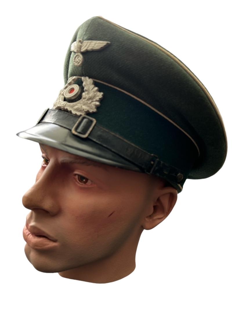 Wehrmacht Infantry EM/NCO Visor Cap , Unit marked