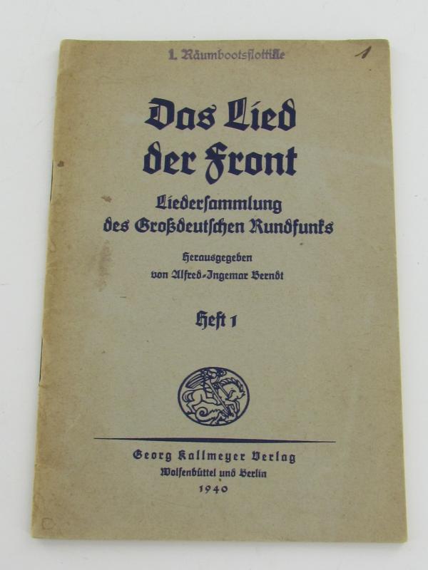 Book: Das Lied der Front ( song book ) 1940
