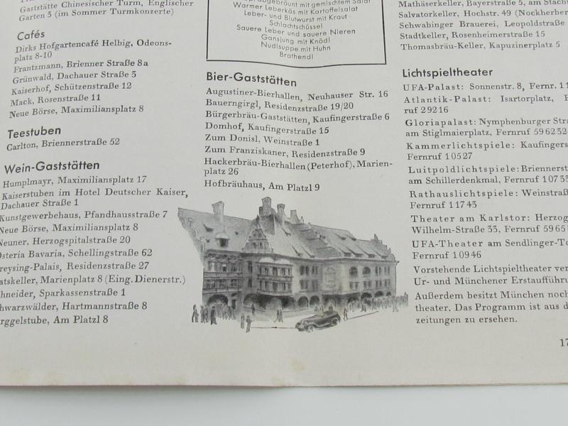 Historic Nazi tourist guide of München ( Munich )