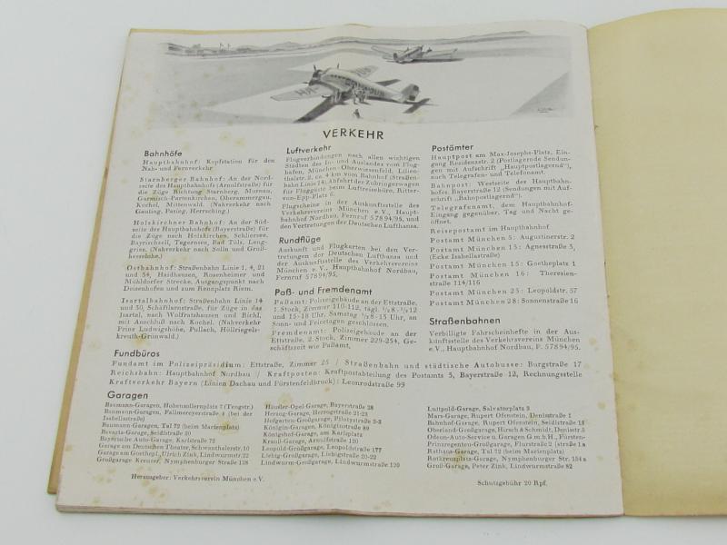 Historic Nazi tourist guide of München ( Munich )