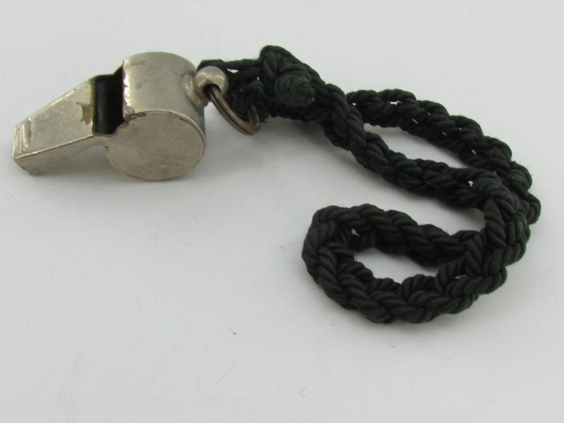 WWII era Signal Whistle With Cord