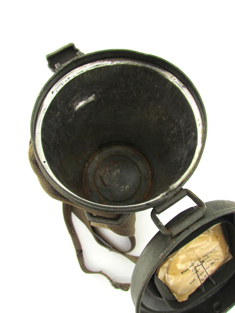 Wehrmacht Early Short Gasmask Cannister With Straps