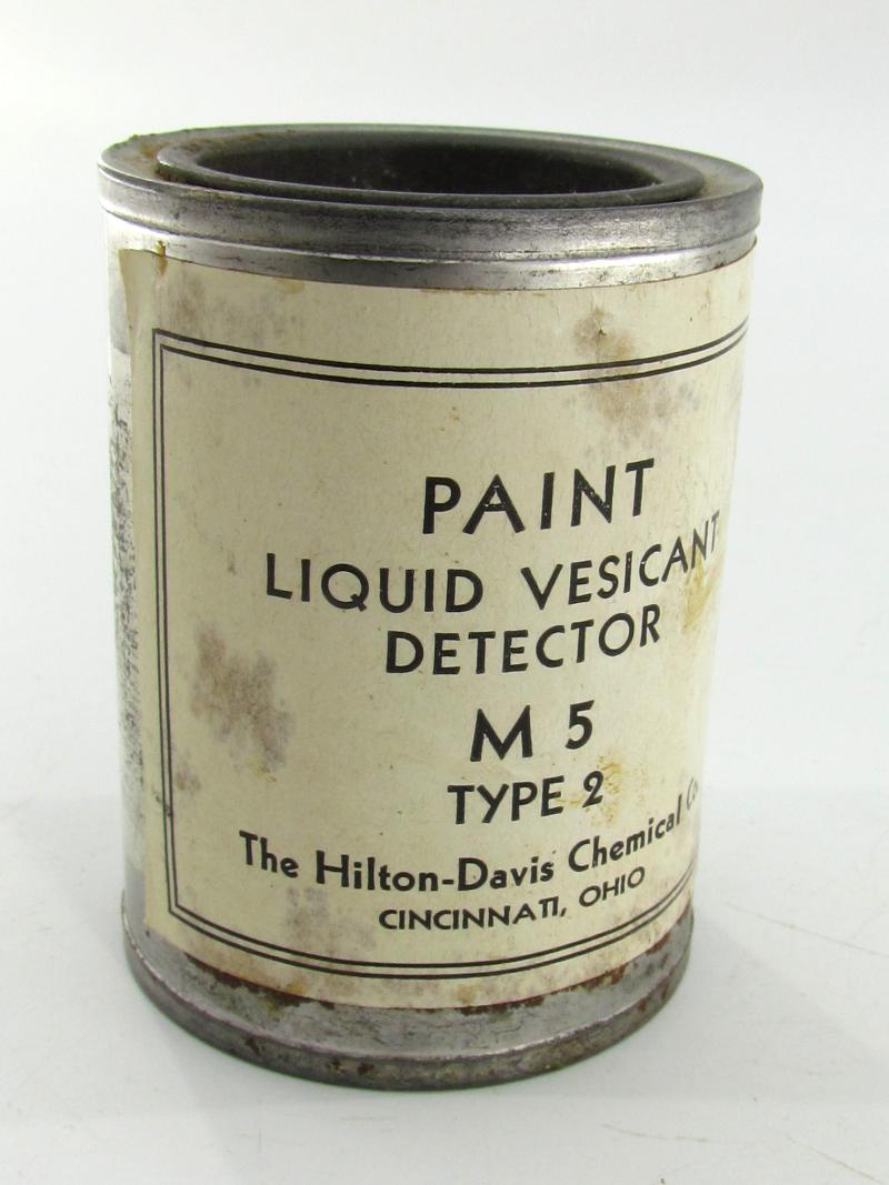US WWII liquid vesicant gas detection paint