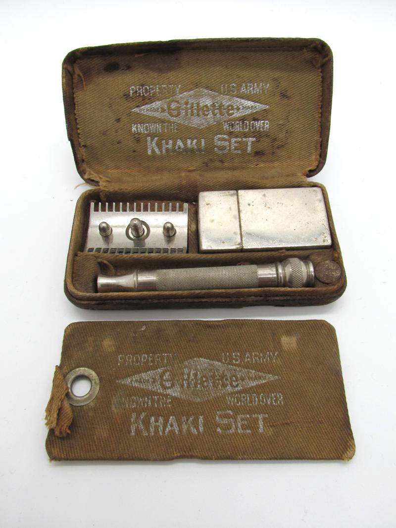 US WWI Gilette Safety Razor Set in Case