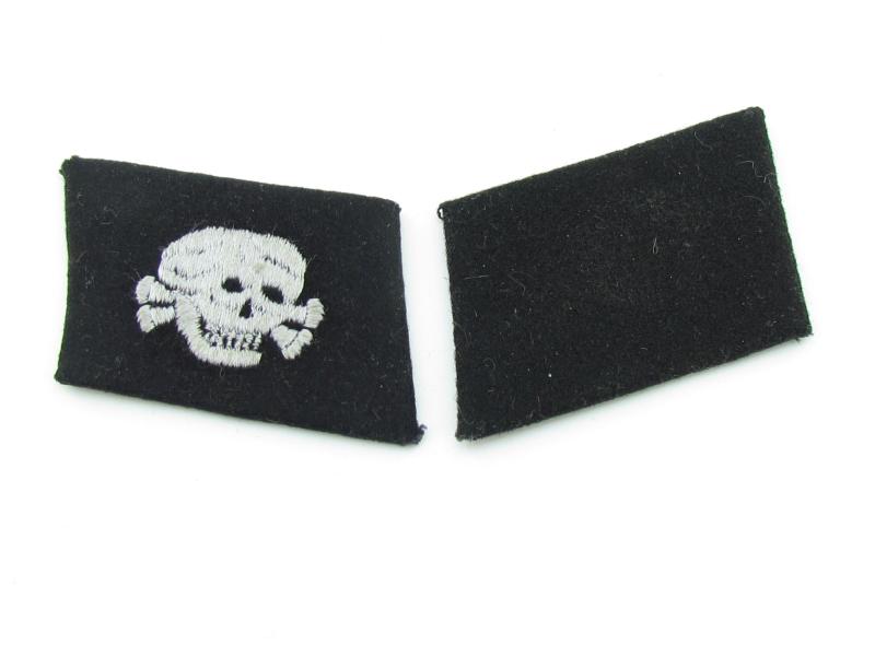 Waffen SS Totenkopf Collar Tabs Set