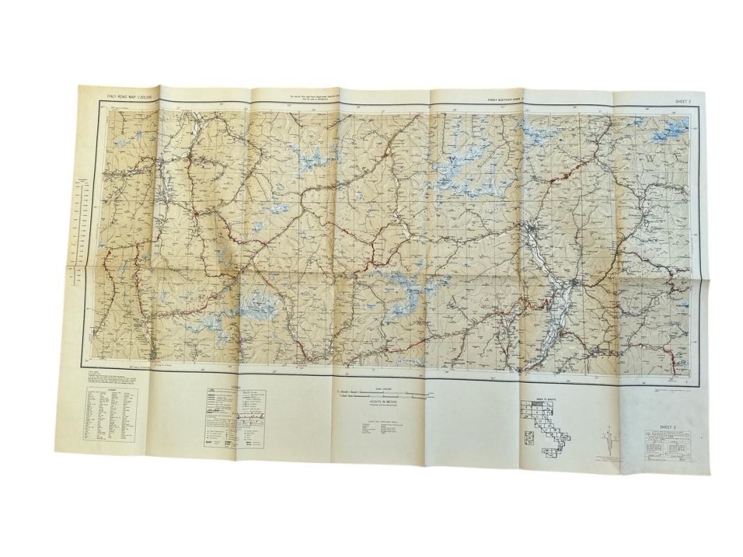 US WWII Road Map for the Italian Campaign ( Sheet nr 2 )