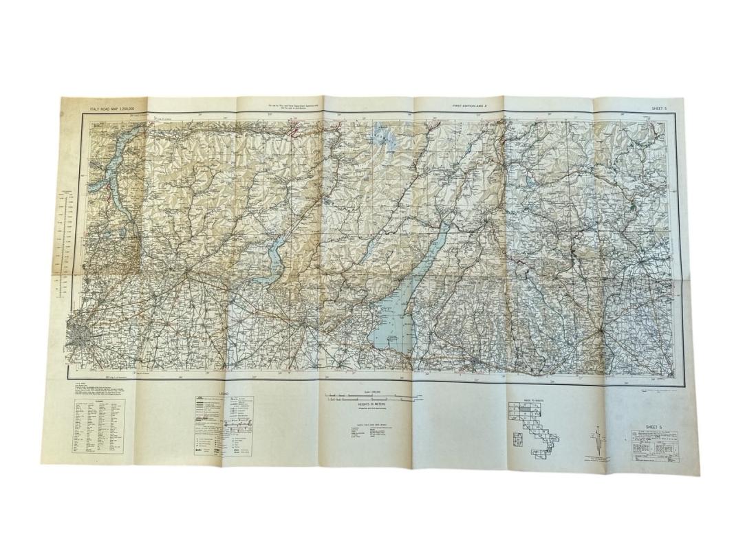 US WWII Road Map for the Italian Campaign ( Sheet nr 5 )