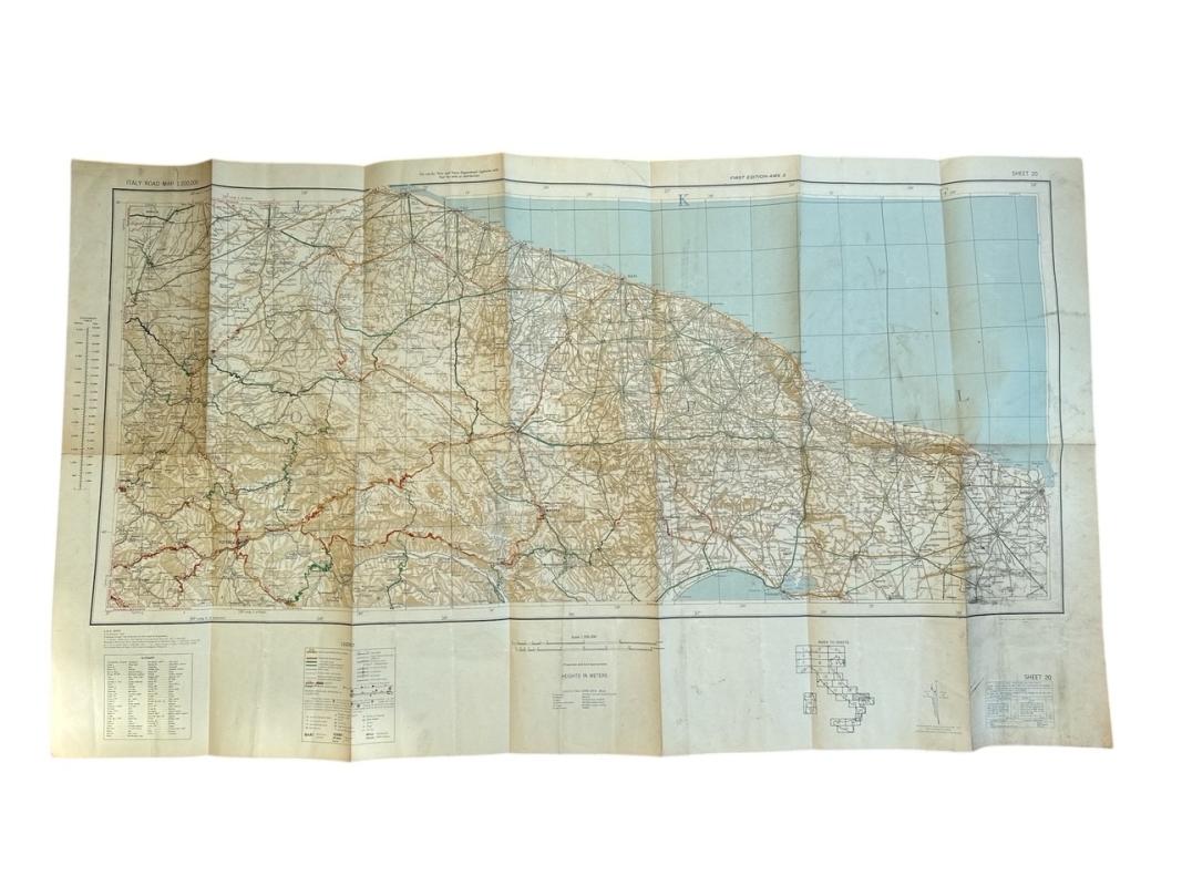 US WWII Road Map for the Italian Campaign ( Sheet nr 20 )