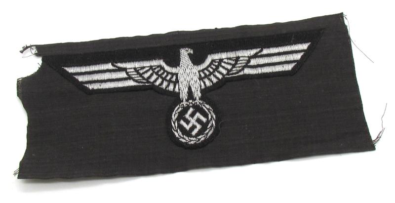 Wehrmacht Panzer first pattern officer ‘BeVo’ flatwire breast eagle ( Rare )