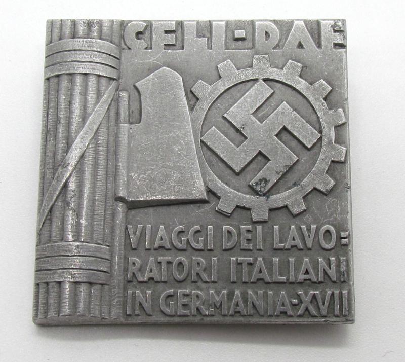 Italy, An Italian Workers In Germany Commemorative Badge By V.e. Boerie
