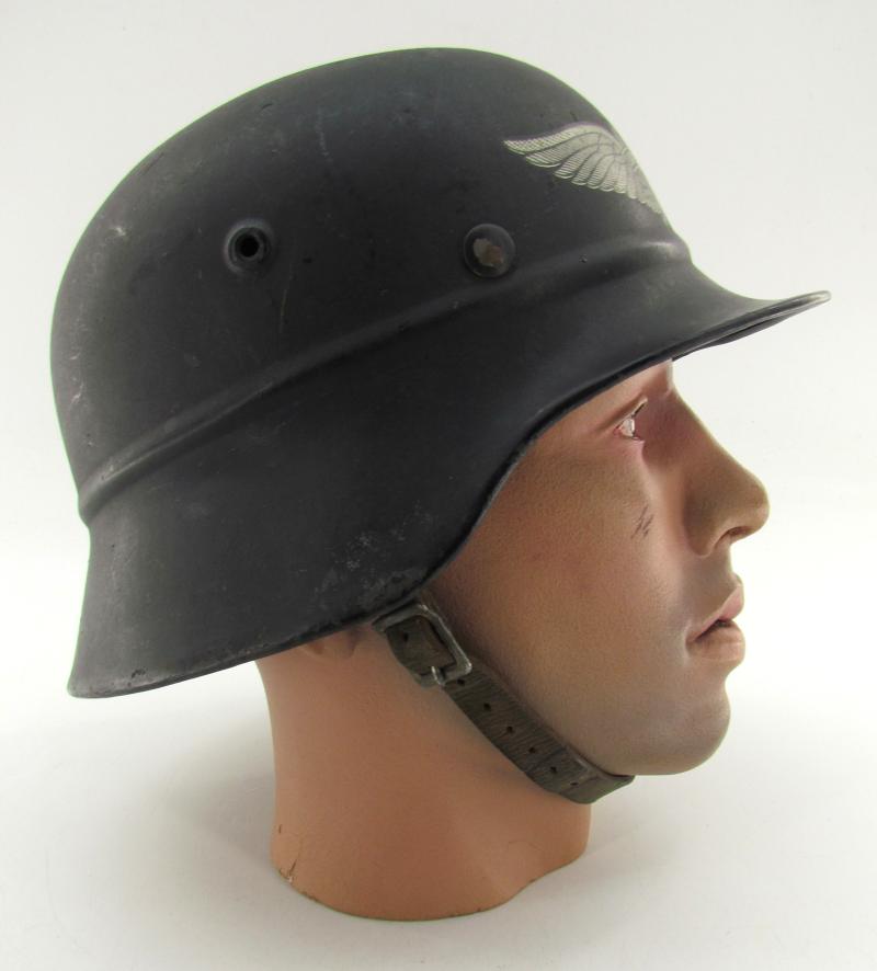 M40 ‘beaded’ Luftschutz steel helmet hkp64