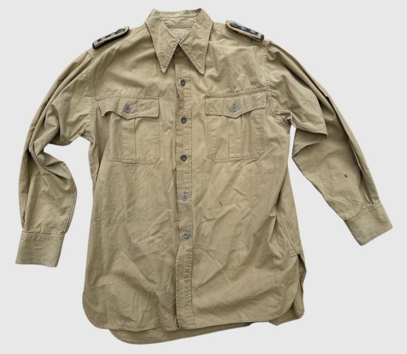Original Luftwaffe Tropical Shirt (Tropenhemd) – Oberfeldwebel Rank, 1941