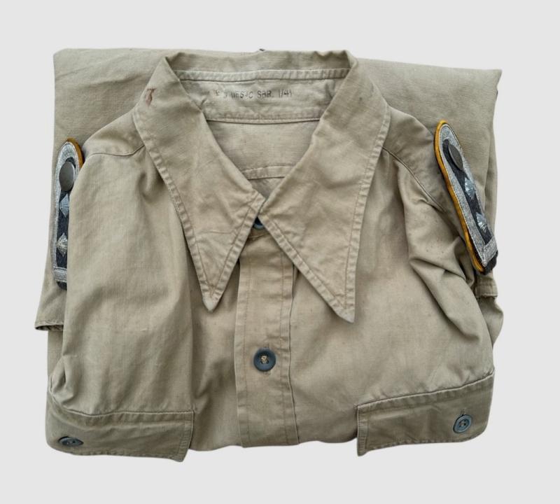 Original Luftwaffe Tropical Shirt (Tropenhemd) – Oberfeldwebel Rank, 1941