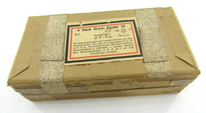 Original WWII German Druck-Zünder 35 (DZ 35) — set of 4 in the original carton.