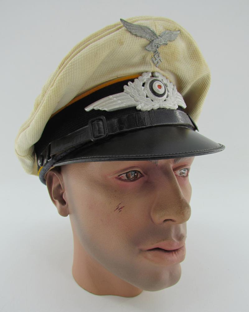 Luftwaffe EM/NCO White Topped visor cap for pilot/paratrooper