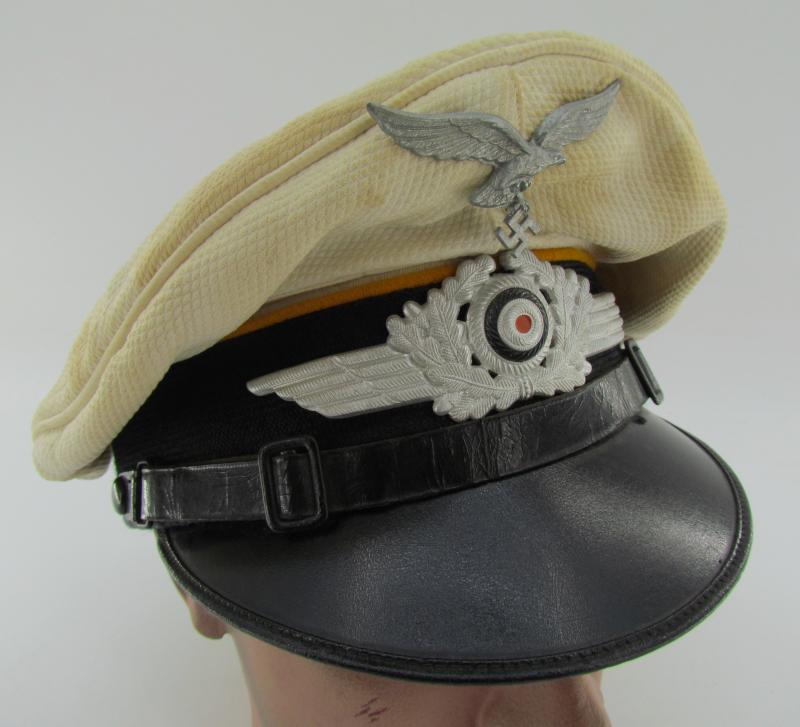 Luftwaffe EM/NCO White Topped visor cap for pilot/paratrooper