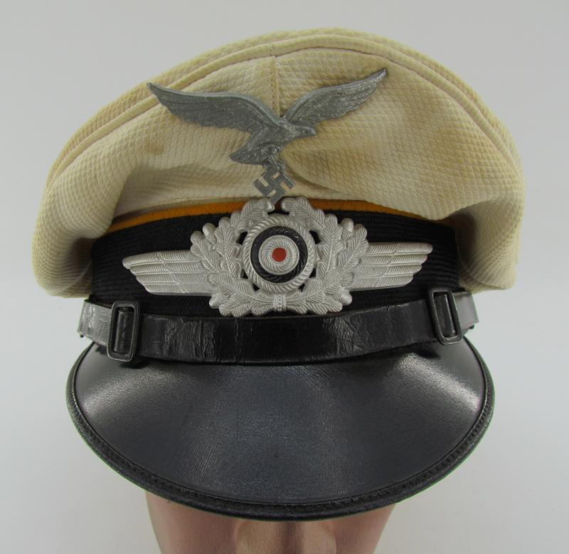 Luftwaffe EM/NCO White Topped visor cap for pilot/paratrooper