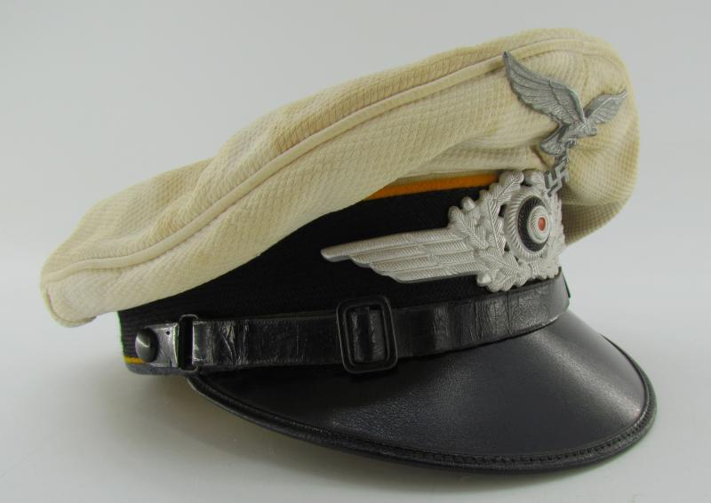 Luftwaffe EM/NCO White Topped visor cap for pilot/paratrooper