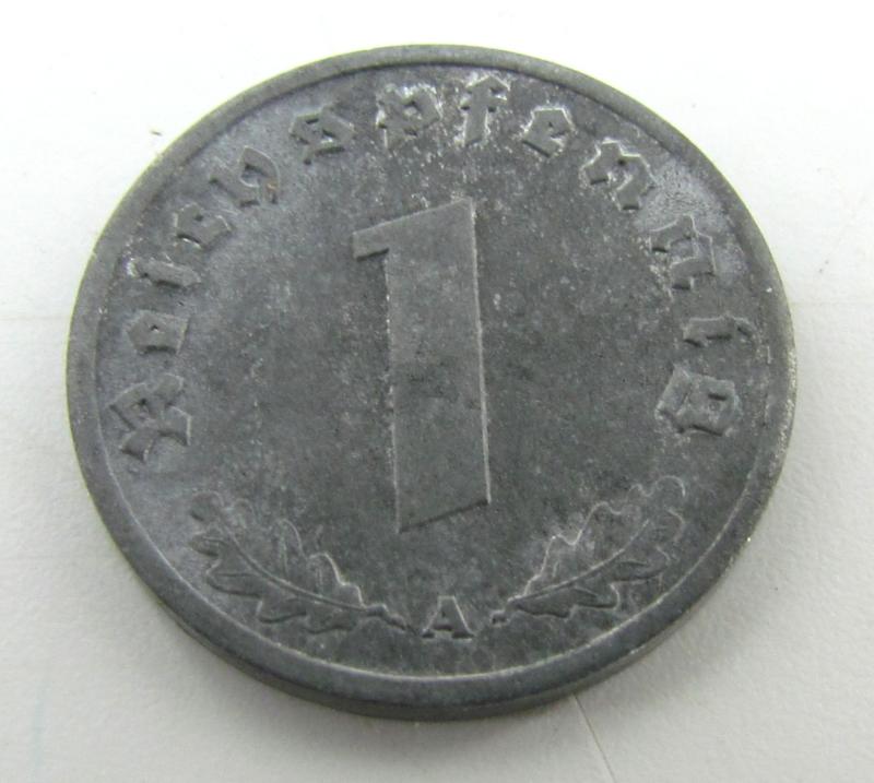 Original 1945 German 1 Reichspfennig Coin – Berlin Mint (“A”)