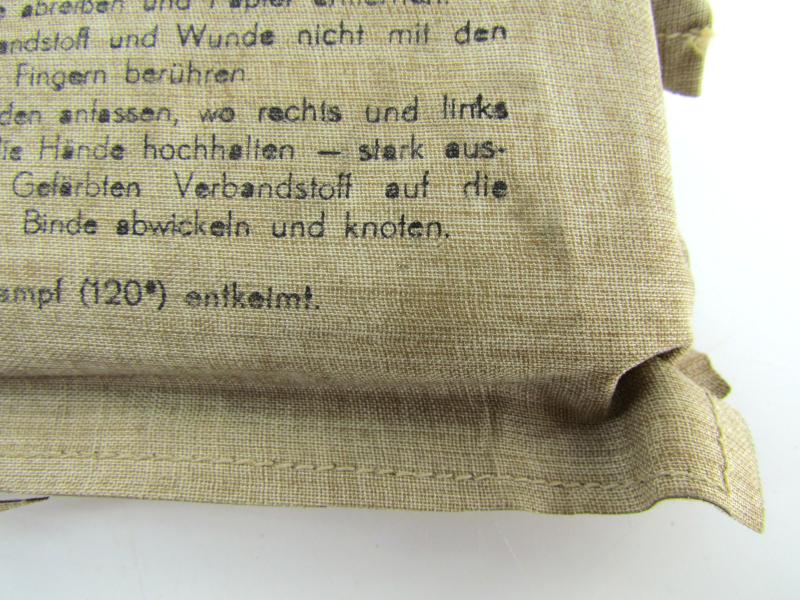 Original German WWII First Aid Bandage – Verbandpäckchen 1945