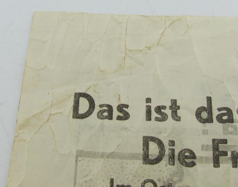 Allied Propaganda Leaflet “Die Russen sind da!” (CT-45), January 1945