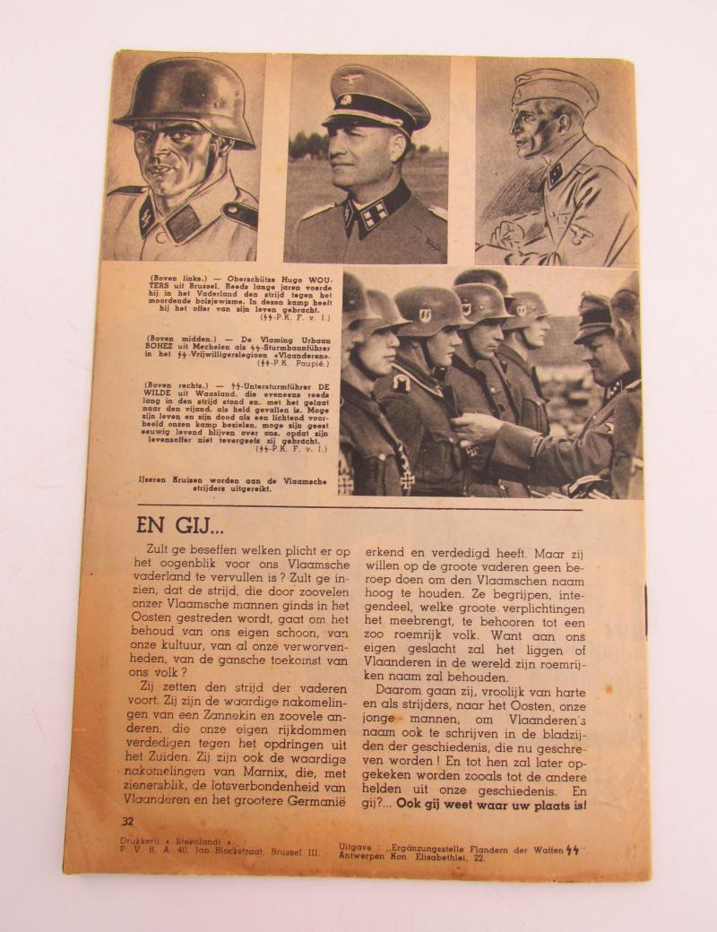 “Vlamingen op!” Waffen-SS Recruitment Brochure – Flanders, ca. 1941–1942