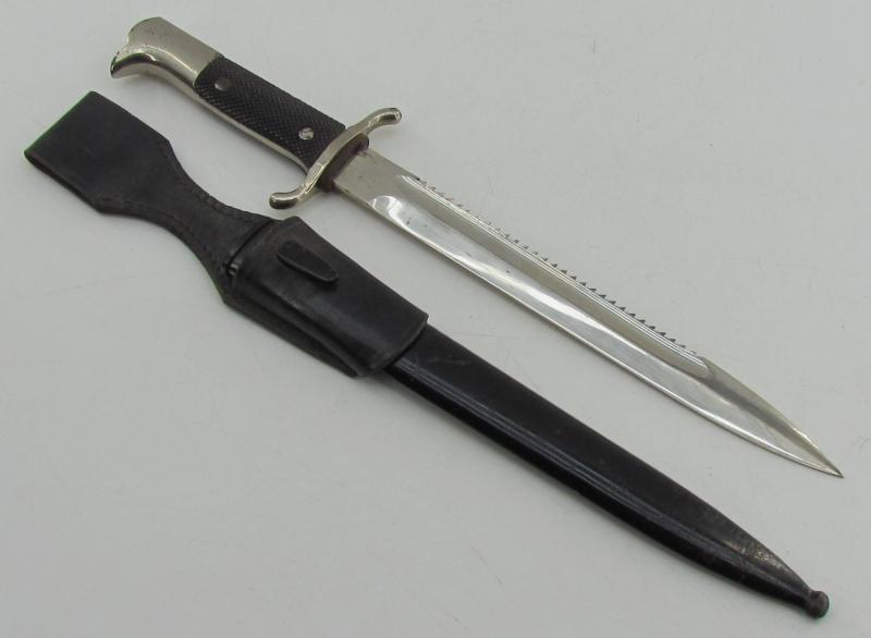 RARE German fire brigade ‘Feuerwehr’ saw tooth dress bayonet by E. Pack & S.