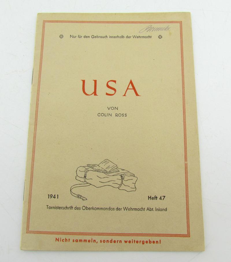Wehrmacht USA America booklet army publication 1941