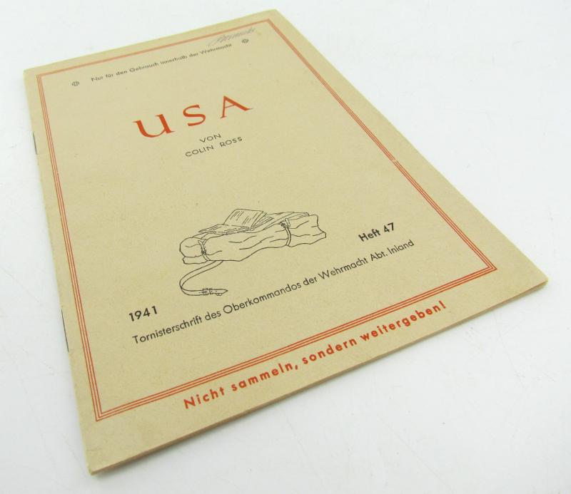 Wehrmacht USA America booklet army publication 1941