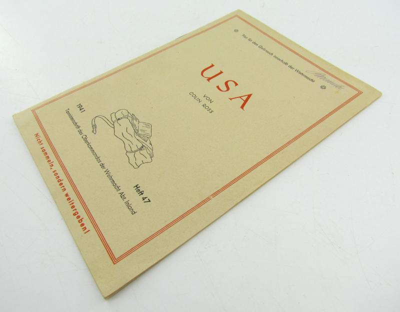 Wehrmacht USA America booklet army publication 1941