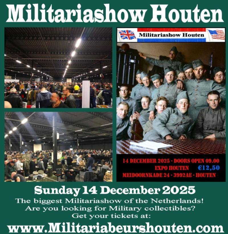 Houten Militaria Fair December 14- 2025